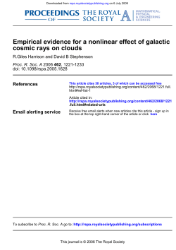 Empirical Evidence For A Nonlinear Effect Of Galactic Cosmic Rays