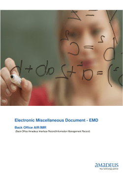 Electronic Miscellaneous Document - EMD
