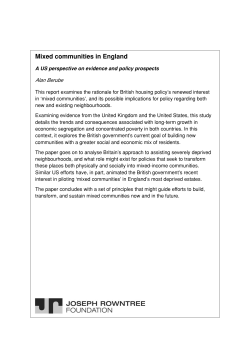 Mixed communities in England