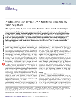 Nucleosomes can invade DNA territories occupied by their neighbors