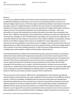 Elections of 1824 and 1828