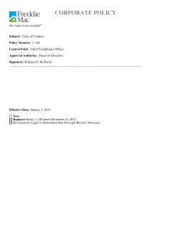 Code of Conduct for Employees