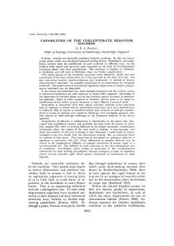 capabilities of the goelenterate behavior machine