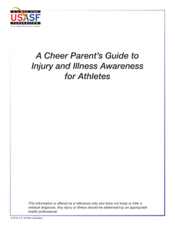 USASF Cheer Parent`s Guide to Injury and Illness Awareness