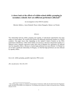 A closer look at the effects of within-school ability
