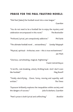 Praise for the Paul faustino novels