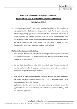 Town Centre uses and Other Material Considerations