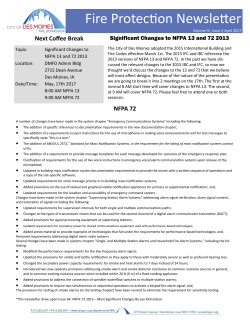 Fire Prevention Newsletter April 2017