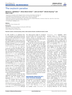 The oxytocin paradox - Autism Research Centre