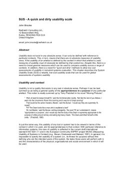 SUS - A quick and dirty usability scale - (CUI)