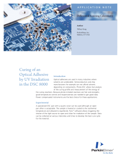Curing of an Optical Adhesive by UV Irradiation in the