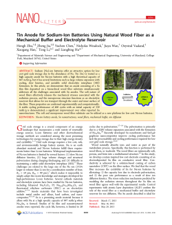 Tin Anode for Sodium-Ion Batteries Using Natural Wood Fiber as a