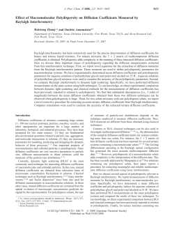Effect of Macromolecular Polydispersity on