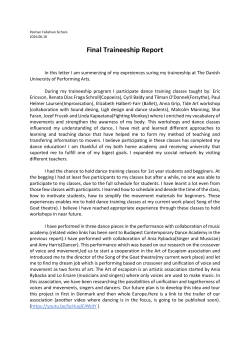 Final Traineeship Report