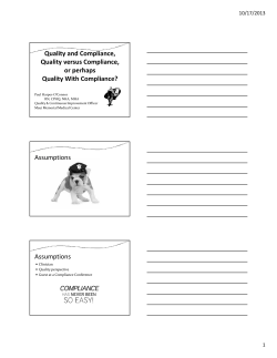 Assumptions Assumptions