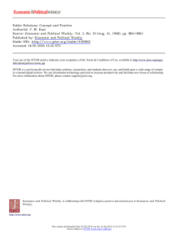 Public Relations: Concept and Practice Author(s): J. M. Kaul Source