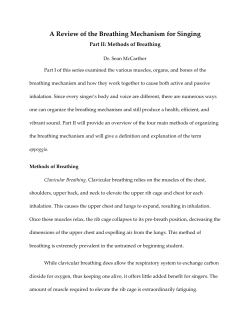 A Review of the Breathing Mechanism for Singing
