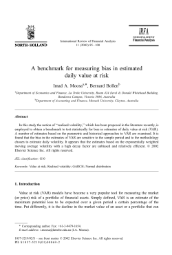 A benchmark for measuring bias in estimated daily value at risk