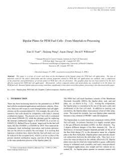 Bipolar Plates for PEM Fuel Cells