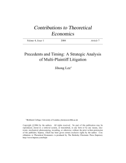 Precedents and Timing: A Strategic Analysis of Multi