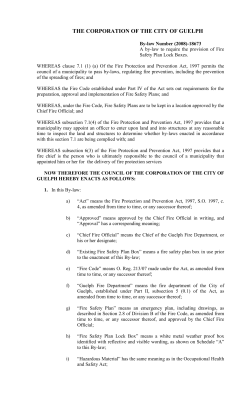 Fire Safety Plan Lock Boxes By-law