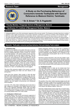 A Study on the Purchasing Behaviour of Consumers towards