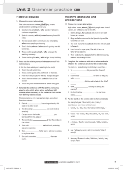 Unit 2 Grammar practice