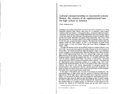 Cultural entrepreneurship in nineteenth