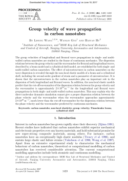 Group velocity of wave propagation in carbon nanotubes