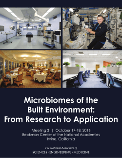 Microbiomes of the Built Environment: From - NAS