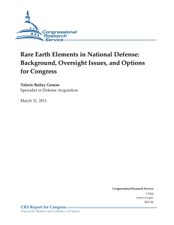 Rare Earth Elements in National Defense