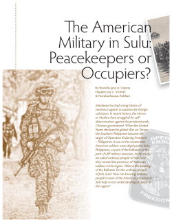 e American Military in Sulu: Peacekeepers or Occupiers?