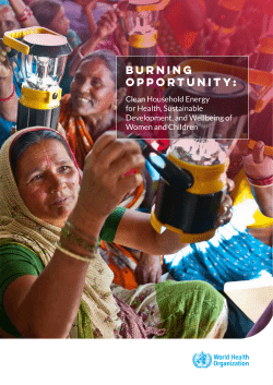 Burning Opportunity - World Health Organization