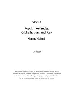 Popular Attitudes, Globalization, and Risk