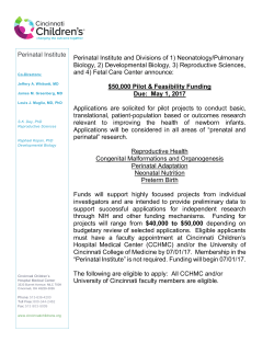 Perinatal Institute and Divisions of 1) Neonatology/Pulmonary