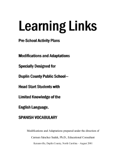 Head Start Student - carmen sanchez sadek, ph.d., educational