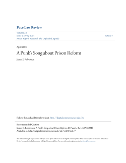 A Punk`s Song about Prison Reform