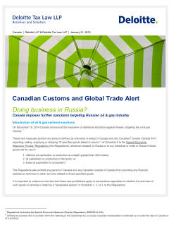 Canada imposes further sanctions targeting