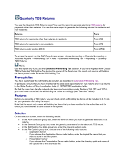 Quarterly TDS Returns