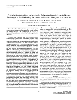 Phenotypic Analysis of Lymphocyte Subpopulations in Lymph