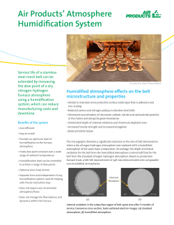 Atmosphere Humidification System - Air Products and Chemicals, Inc.
