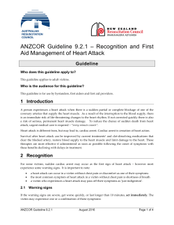 ANZCOR Guideline 9.2.1 - the Australian Resuscitation Council