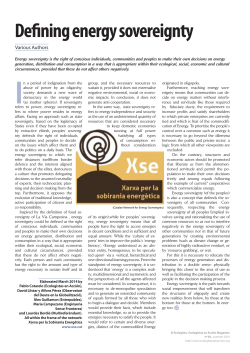 Defining energy sovereignty
