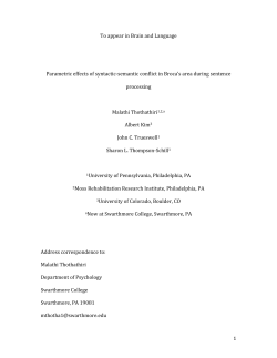 Parametric effects of syntactic-semantic conflict in Broca`s area