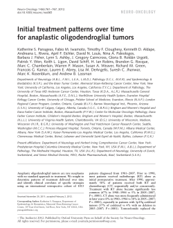 Initial treatment patterns over time for anaplastic - Neuro