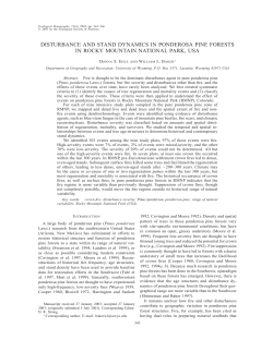 disturbance and stand dynamics in ponderosa pine forests