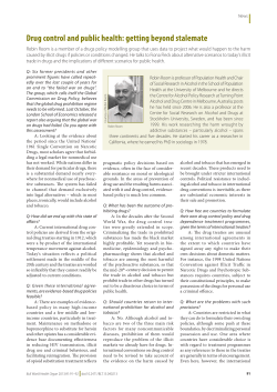 getting beyond stalemate - World Health Organization