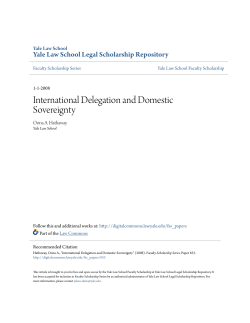 International Delegation and Domestic Sovereignty
