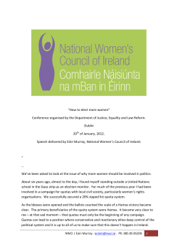 to read the speech in full.... - The National Women`s Council of Ireland