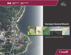 Surveyor General Branch Expertise for Developing Countries brochure